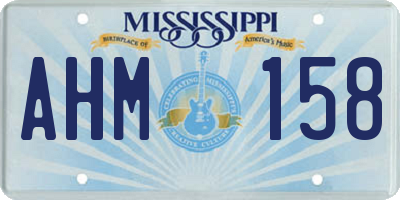 MS license plate AHM158