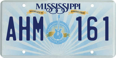 MS license plate AHM161