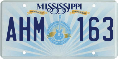 MS license plate AHM163