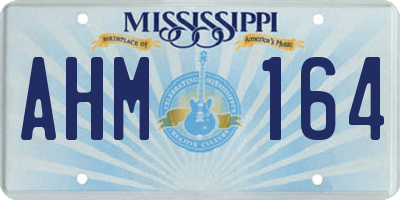 MS license plate AHM164