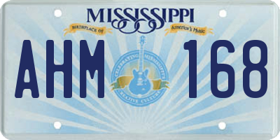 MS license plate AHM168