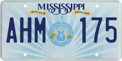 MS license plate AHM175