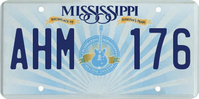 MS license plate AHM176