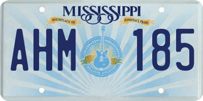 MS license plate AHM185