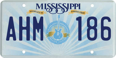 MS license plate AHM186