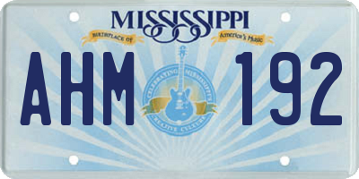 MS license plate AHM192