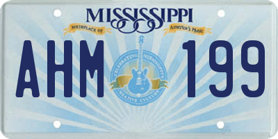 MS license plate AHM199