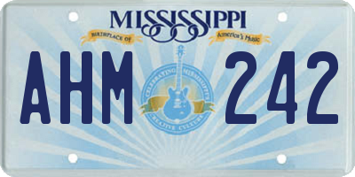 MS license plate AHM242