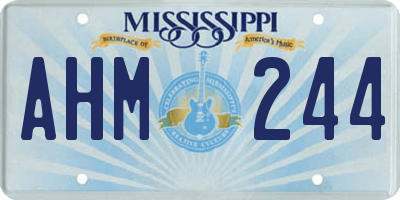 MS license plate AHM244