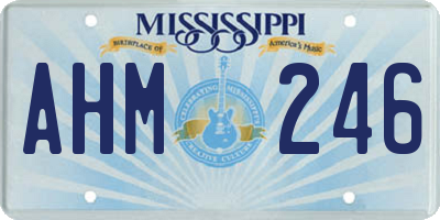 MS license plate AHM246