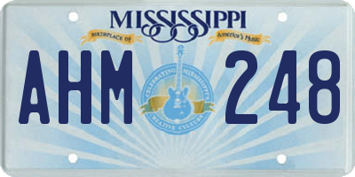 MS license plate AHM248