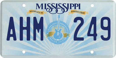 MS license plate AHM249