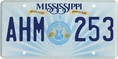 MS license plate AHM253