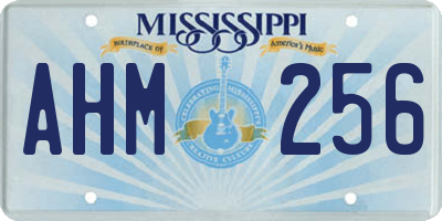 MS license plate AHM256