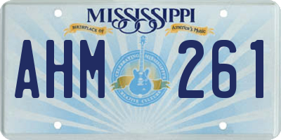MS license plate AHM261