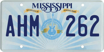 MS license plate AHM262