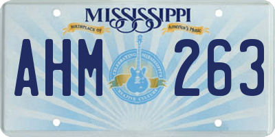 MS license plate AHM263