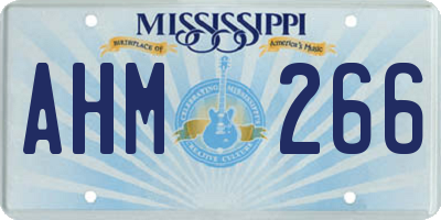 MS license plate AHM266