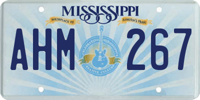 MS license plate AHM267