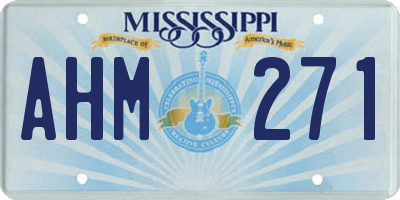 MS license plate AHM271