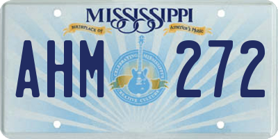 MS license plate AHM272