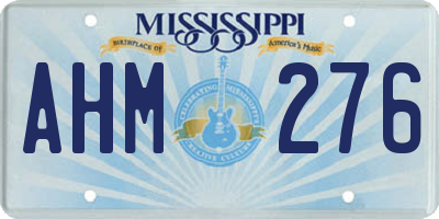 MS license plate AHM276