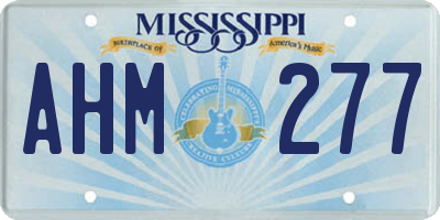 MS license plate AHM277