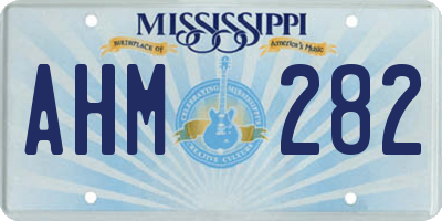 MS license plate AHM282
