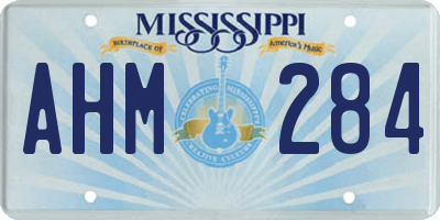 MS license plate AHM284