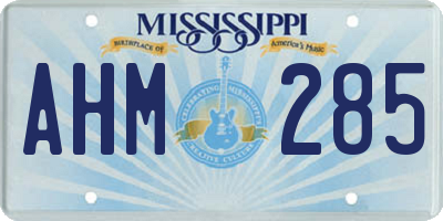 MS license plate AHM285
