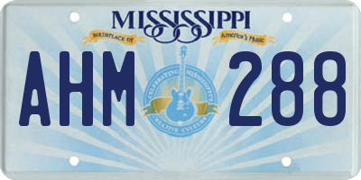MS license plate AHM288