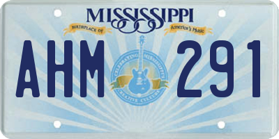 MS license plate AHM291