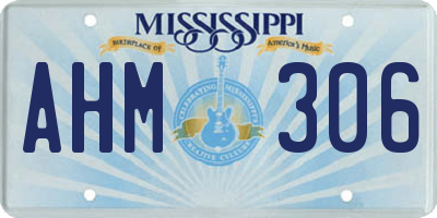 MS license plate AHM306