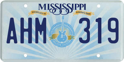 MS license plate AHM319