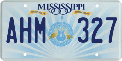 MS license plate AHM327