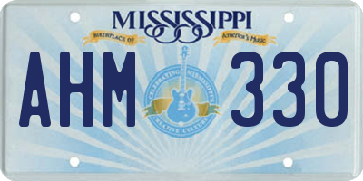 MS license plate AHM330