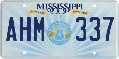 MS license plate AHM337