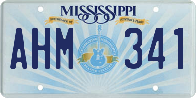 MS license plate AHM341