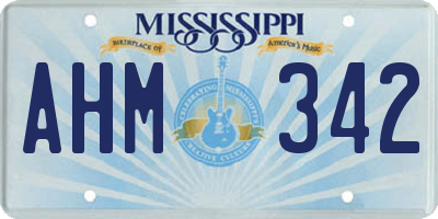 MS license plate AHM342