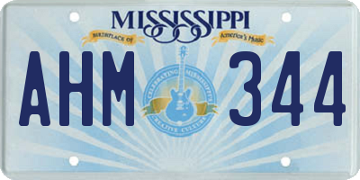 MS license plate AHM344