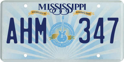 MS license plate AHM347