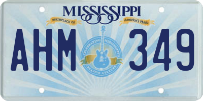 MS license plate AHM349