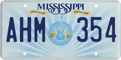 MS license plate AHM354
