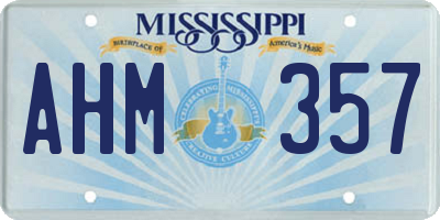 MS license plate AHM357