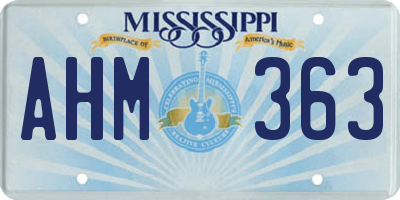 MS license plate AHM363