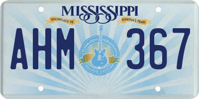 MS license plate AHM367