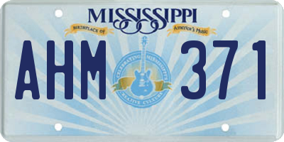 MS license plate AHM371