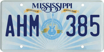 MS license plate AHM385