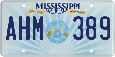 MS license plate AHM389