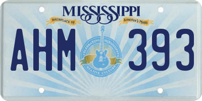 MS license plate AHM393